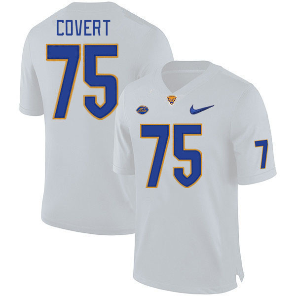 Pitt Panthers #75 Jimbo Covert College Football Jerseys Stitched Sale-White